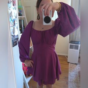Purple amazon mini dress